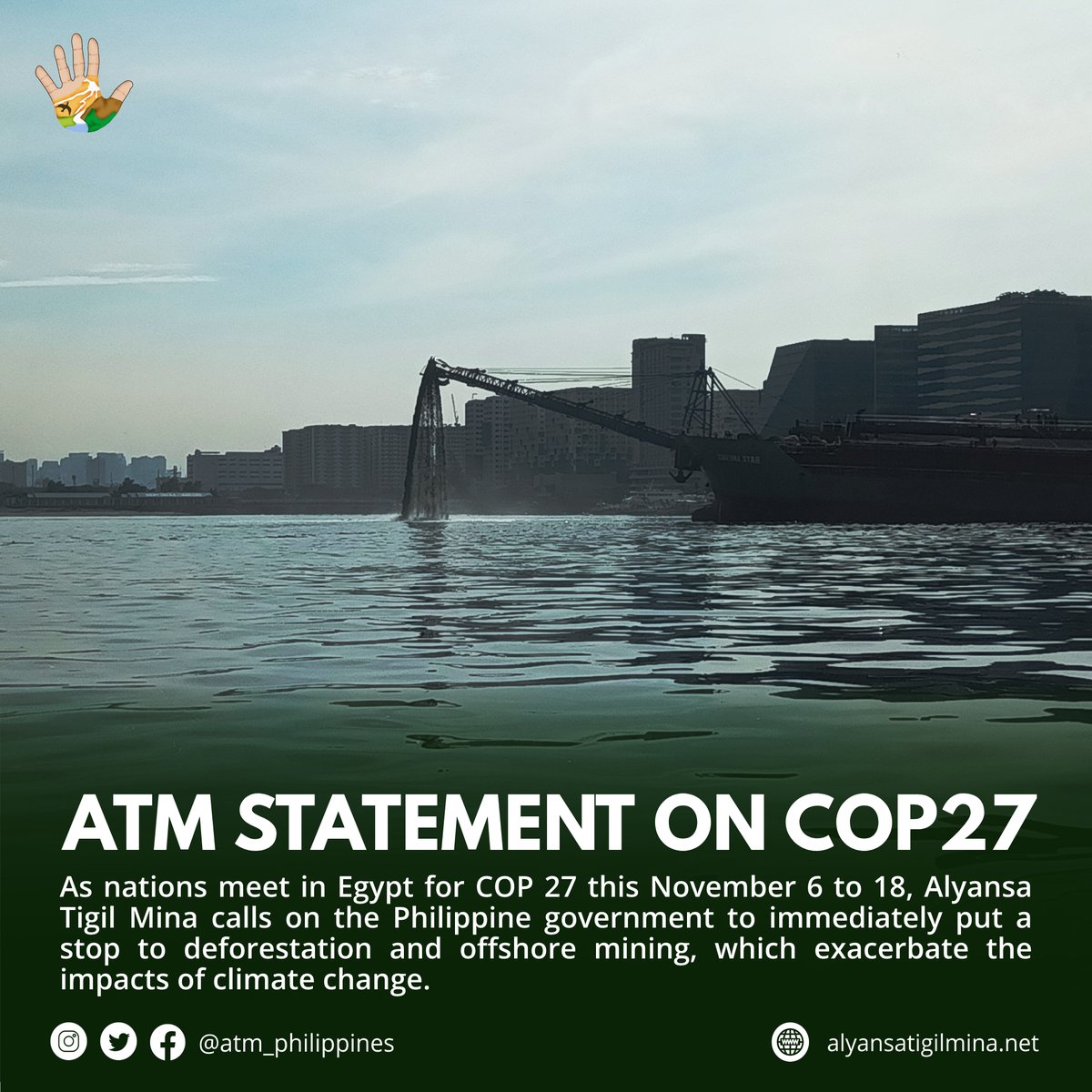 atm_philippines's tweet photo. READ: ๐๐๐ ๐๐ญ๐๐ญ๐๐ฆ๐๐ง๐ญ ๐จ๐ง ๐๐๐27
full article here: https://t.co/u85k3E5gly
#ClimateJusticeNow
#ResponsibleMiningIsFakeNews
#BanOpenPitMining https://t.co/mimNU6lDDT