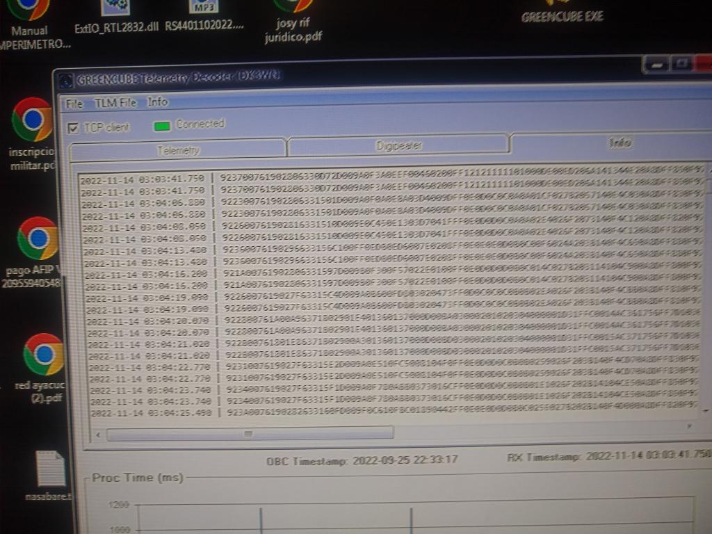 Thanks Burt @fg8oj for the guide posts for Greencube, 1st telemetry reception down to 0° elevation.. #greencube, #amsat,#arrl,<a href="/S5Lab/">S5Lab</a> , <a href="/jamsat/">jamsat</a>