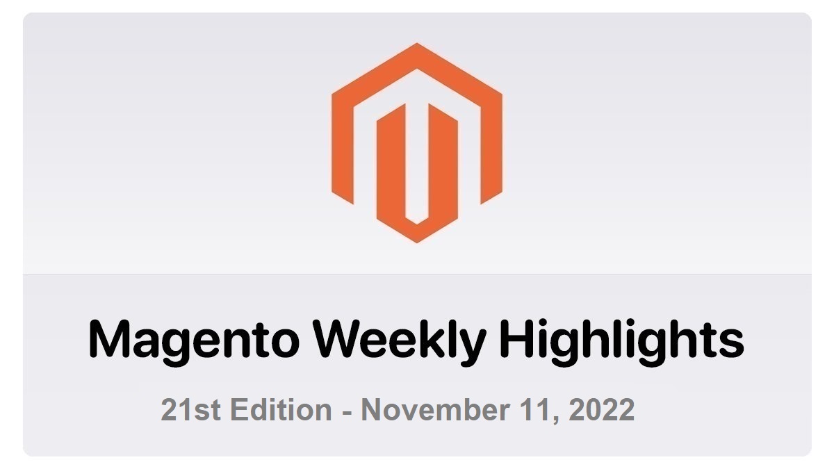 🚀 These are #MagentoWeeklyHighlights for this week:

1️⃣ #OpenMage Updates
2️⃣ #Magento Quality Patche Tool (QPT) Release.
#️⃣And more #Magento !!!