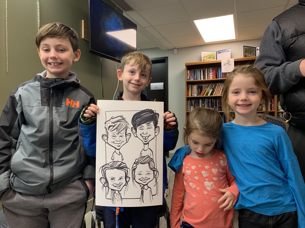 hilaurel's tweet photo. A pretty great day drawing in St. Albert at the Hello Pretty Market! Oh how I love drawing caricatures! #Yeg #caricature #art #cartoon #EventIdea #gift #keepsake #smiles #market https://t.co/DXf1vBtM84