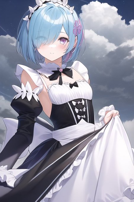 昨日電車内で作ってたレムさん
#NovelAIDiffusion 
#ai絵 