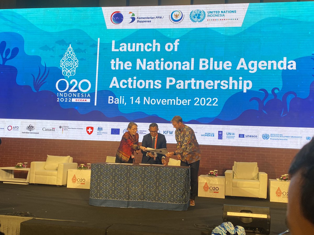 “A sustainable ocean economy is essential for Indonesia” - Deputy Coordinating Minister Jodi Mahardi @kemenkomarves joins <a href="/valeriejulliand/">valerie.julliand</a> in launching the Blue Agenda partnership <a href="/g20org/">G20 South Africa</a> #O20 🇮🇩🌏