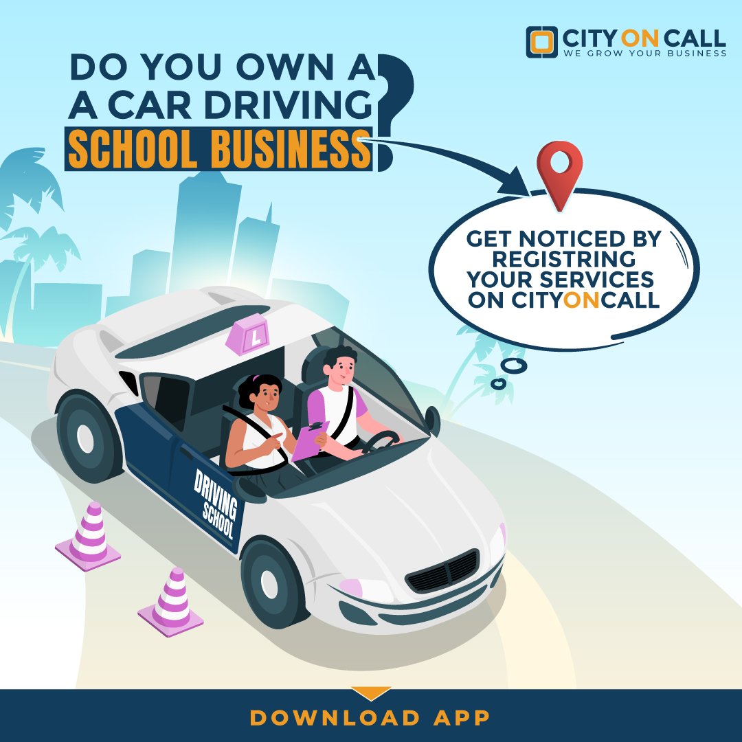 CityOnCall3's tweet photo. Own Car Driving School Business? CityOnCall is the right destination for all your needs. Register your business on CityOnCall today for free to get more leads.
Download the App now or visit website.
#cardrivingschool #cityoncall #businesslisting #smallbusiness #startupindia https://t.co/FvYPmm013J