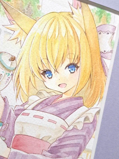 キャンバスアートのデコ&amp;加筆版、明宝出品分はお迎えいただいたようですが、鎌倉MONAさんには加筆違いがお迎え待機中です明宝より簡素な分少しお安め。水彩原画やグッズセットもお迎えお待ちしています。本日はギャラリーお休みのため通販をご利用くださいませ。  