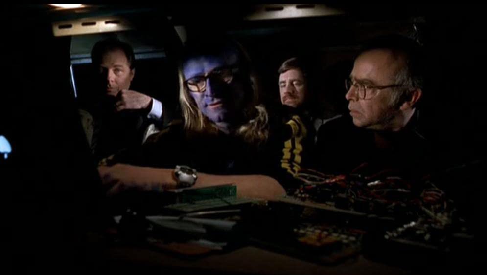0n the couch for the first of three or four X-Files episodes. ‘Cos why not? “The world isn’t kind to idealists,” narrates Morris Fletcher. “Those who fight the good fight don’t always win.”