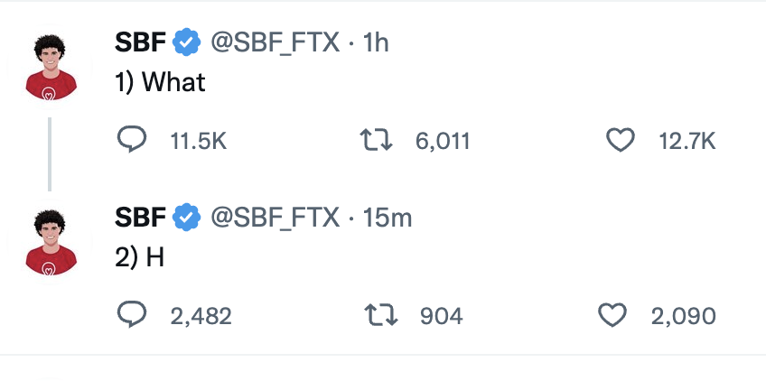 MoonOverlord's tweet photo. imagine all the sudden

Caroline tweets "F"
Gary Wang tweets "S"
and Trabucco tweets "P"

😭 https://t.co/lLvnTbrdAz