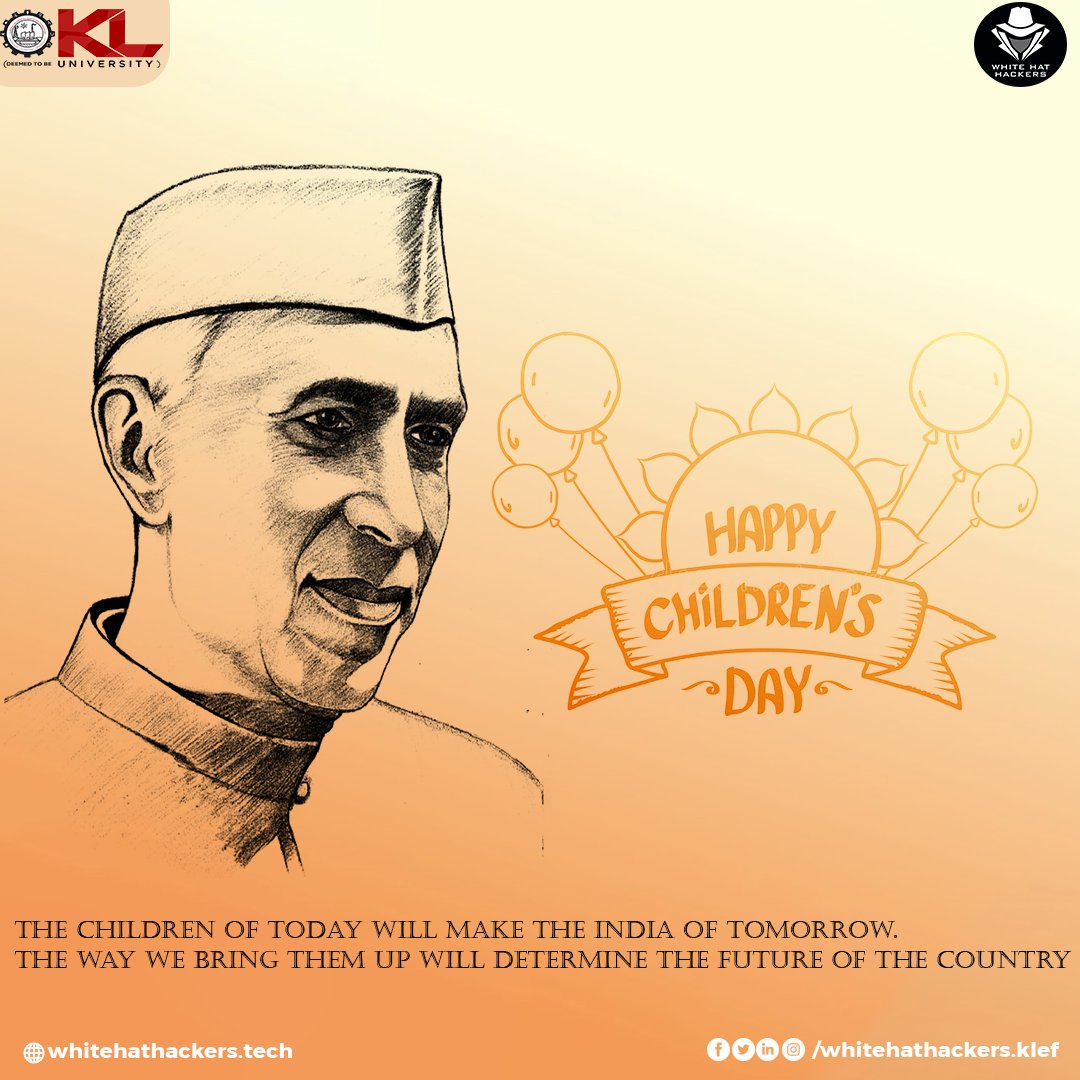 whitehat_klef's tweet photo. Never let the kid in yourself die and make sure to take care of it whenever needed. Your kinder heart would make everything better. We the team WHITE HAT HACKERS wishes you "HAPPY CHILDREN'S DAY"💫
-Team White Hat Hackers
#cybersecurity #whitehatklef #kluniversity #klu #klcse https://t.co/WQxkQOyzoo