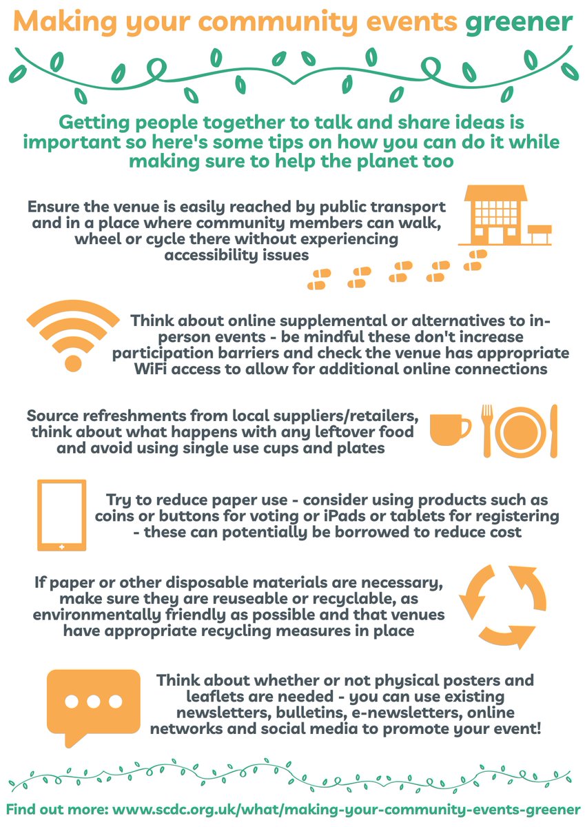 Are you planning a community event and want to do your bit to make a climate impact? 

Even if your event isn’t focused on climate change, there’s still lots you can do! 🌍🌿👍

scdc.org.uk/what/making-yo…