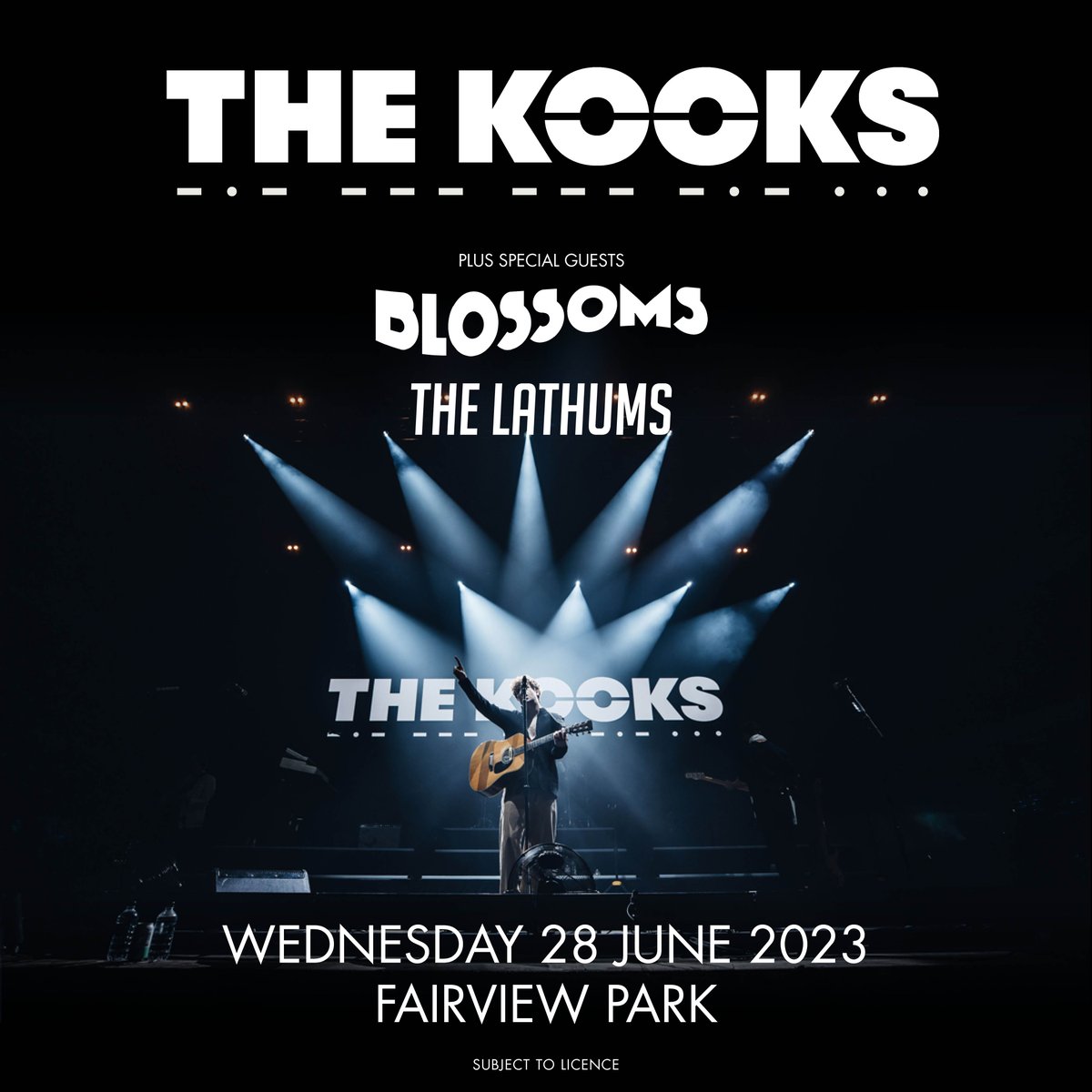 We're happy to announce that we'll be supporting <a href="/thekooksmusic/">The Kooks</a> at Fairview Park, Dublin on Wednesday 28th June 2023. Tickets go on sale on Friday at 10am.