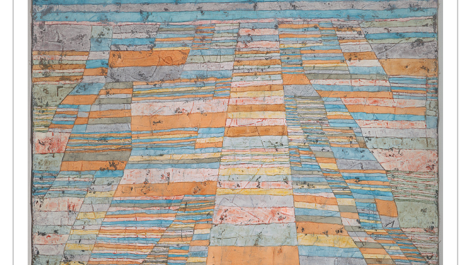 FoxandChave's tweet photo. This tie entitled "Roads" is from the artwork of Paul Klee. The painting, "Highway and Byways" was largely inspired by his trip to Egypt, from mid-December, 1929, to early January, 1930. The original now hangs in the permanent collection at the Museum Ludwig in Cologne, Germany. https://t.co/Ez6MVEP17B