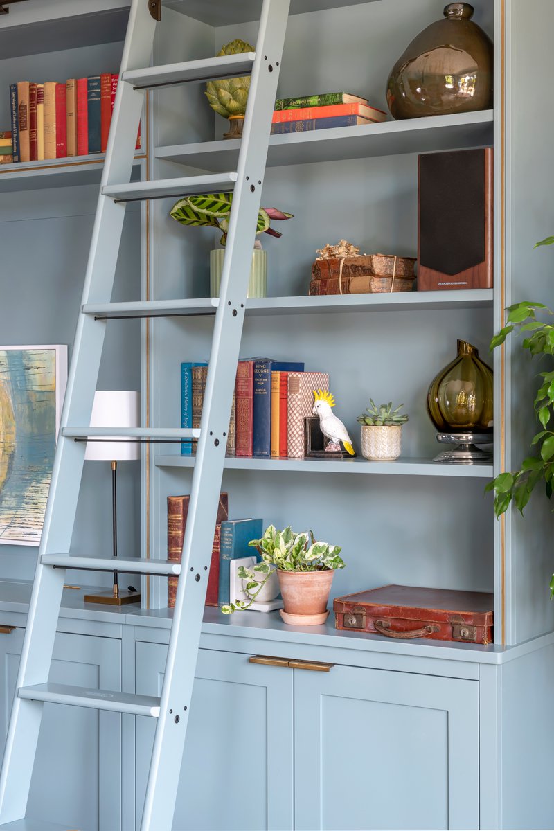 Bookcases can be a work of art in themselves. Bringing personality to a home, order to chaos or creating a space for quiet contemplation, a custom-made #bookcase can wrap its way around a stairway, tuck itself into a tough space or serve as a room's focal point. #bespokeinteriors