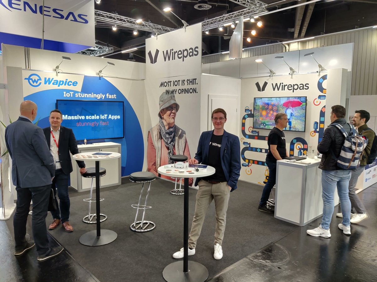 A huge thanks to all of you who visited us in our common stand with Wirepas at #SPS Smart Production Solution 2022 exhibition in Nürnberg. Thanks for the inspiring exchange of thoughts on the future of automation!' Thanks Wirepas! 
#SPS #futureofautomation #Wapice #IoT #IoTTICKET