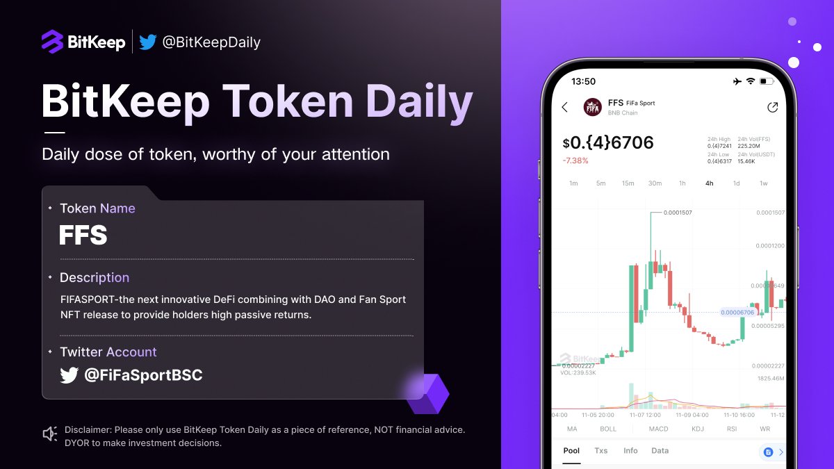 1/ Hi guys! 6 days left down to the #FIFAWorldCupQatar2022! Today we'll continue to unveil a meme coin of World Cup conception for you. 

🎖️ $FFS <a href="/FiFaSportBSC/">FiFaSport</a>
#FIFASPORT- the next innovative DeFi combining with DAO &amp; Fan Sport NFT release to provide holders high passive returns.