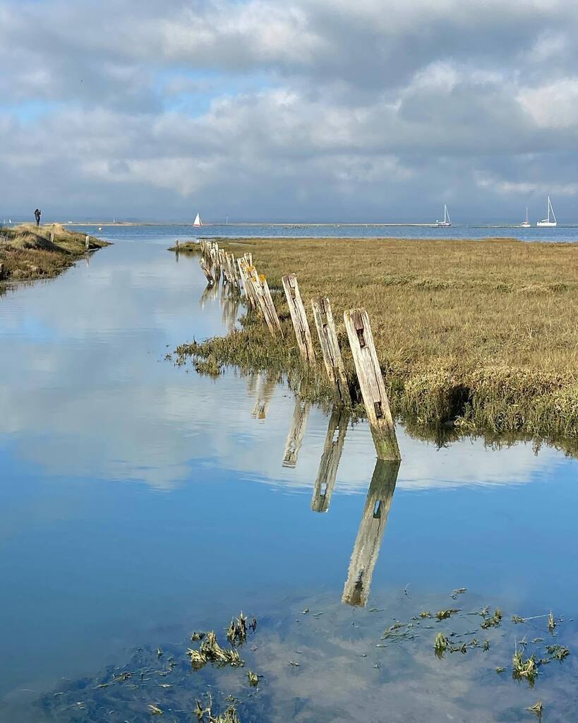 Newtown Creek - an Autumn day 🍂 
.
#newtownisleofwight #isleofwight #winterscene #nationaltrust #wildlife #saltmarsh instagr.am/p/Ck7zavqt03T/
