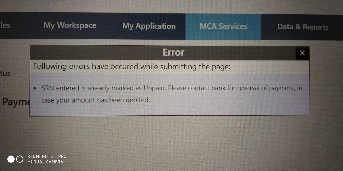cs_ankitperiwal's tweet photo. @FCSJigarShah @MCA21India Facing same issue... And still payment status is not paid https://t.co/b7NCQf04HJ