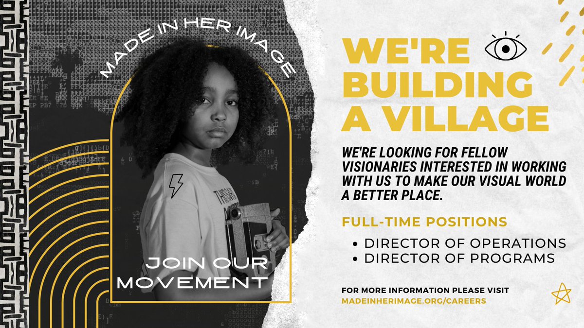 ✨ANNOUNCEMENT✨

Made In Her Image is proud to announce that we are expanding our team!

✨  Share this opportunity and join us at madeinherimage.org/careers ✨