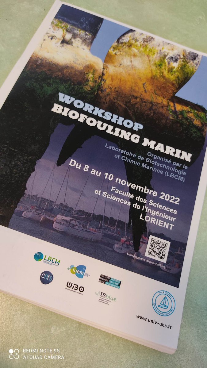 BoutinKevin_phd's tweet photo. Last week I had the chance to attend the first French workshop on marine bioufouling and to present my work on the colonization of offshore wind farms by benthic organisms.
Thanks to #LBCM for the event ! https://t.co/vocZp75hRh