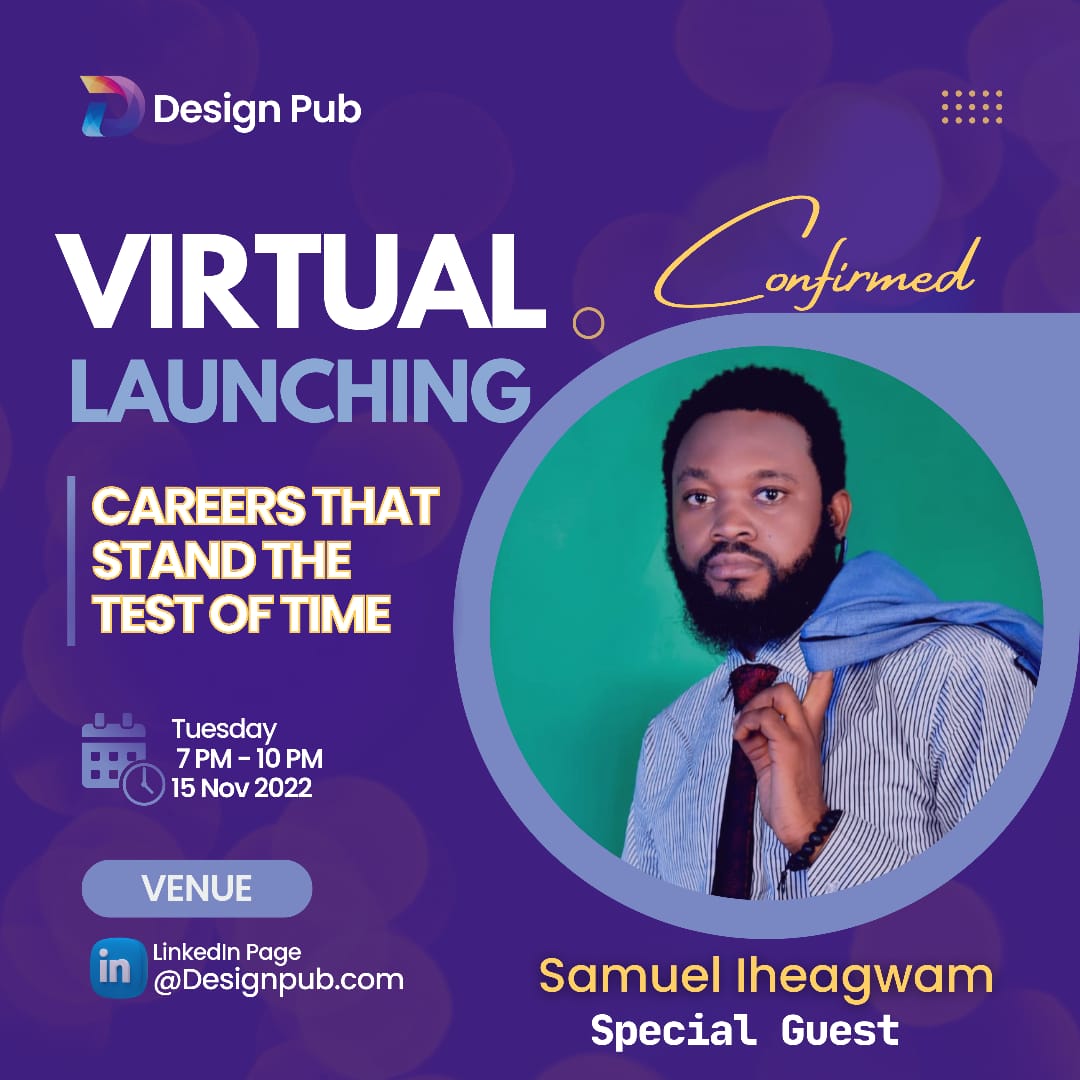 DesignPubb's tweet photo. Join us as we do our virtual launch tommorow.
You can't afford to miss out on this power packed event.
Time 7pm.
Venue:LinkedIn
Host : @Designpub.com
#dontmissout #virtuallaunch #designpub #designacademy #Taksim #bomba https://t.co/UgjCQkyPeA