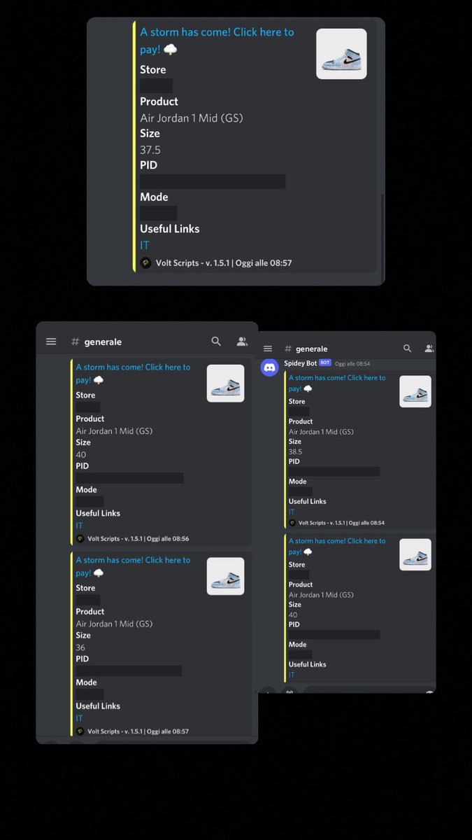 OrangeSnkrs's tweet image. J1 Mid ice gs X5 on snipes thanks to @volt_scripts and @BlckMonitor