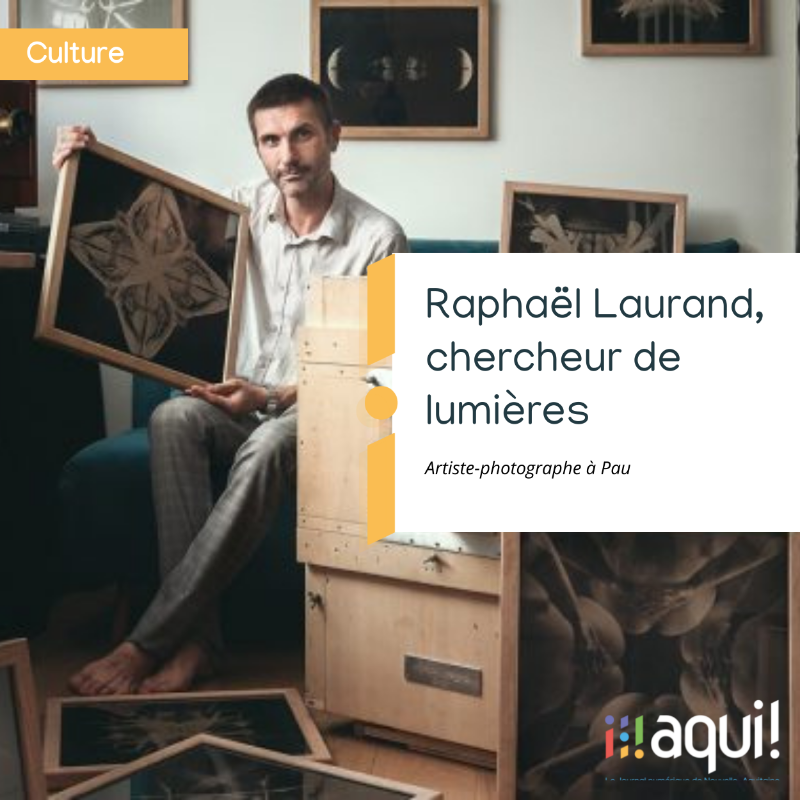 aqui_fr's tweet photo. Une pellicule suspendue attend qu'on la développe, une légère odeur d'éther flotte dans l'air. 

C'est ici l'antre, à la fois studio et labo, de Raphaël Laurand artiste-photographe à Pau. 
Un homme étonnant, toujours en recherche...
#art #photographie #nouvelleaquitaine