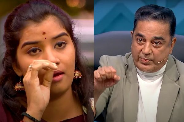 AarvaKolar's tweet photo. #KamalHassan says I can't be smiling like everyone else and declares that #Dhanalakshmi's victory will be taken away - #bigbosstamil6 

#BigBoss #bigbosstamil6 #Kamal #news #Update #movies #movie #REALITY https://t.co/SEwjV5GJN0