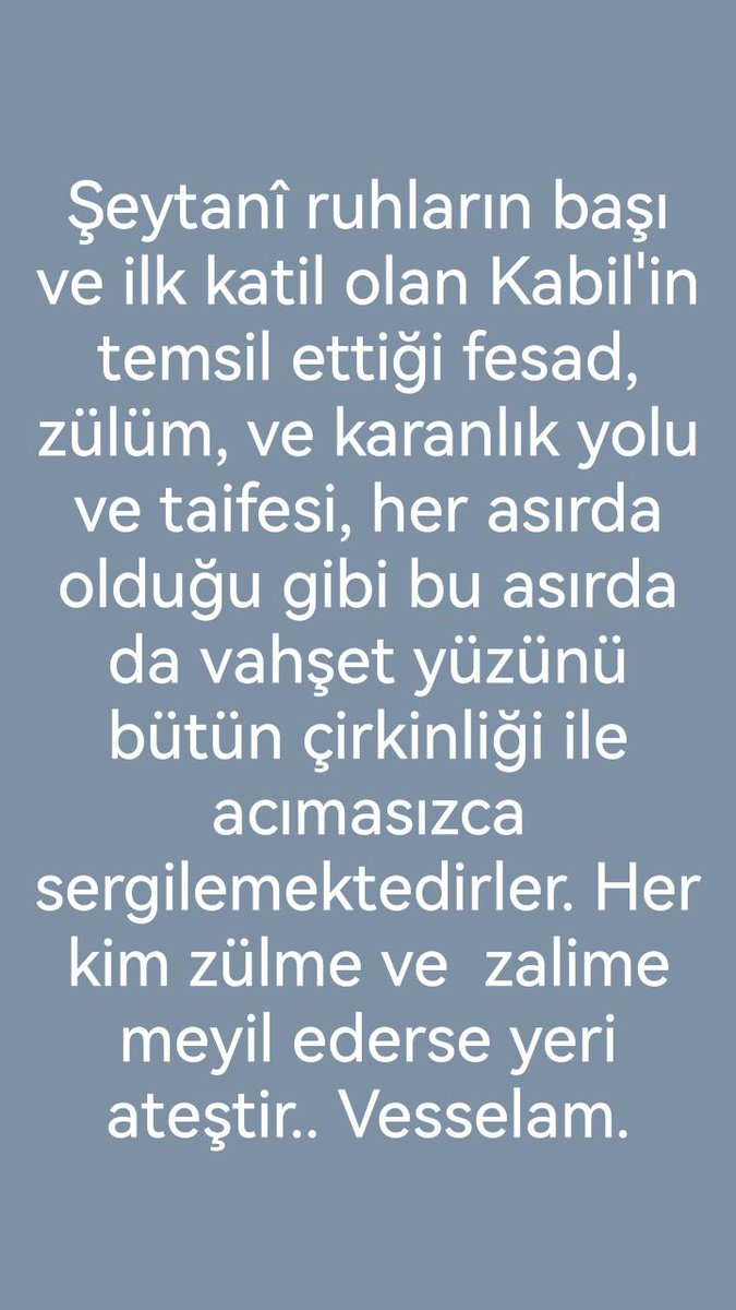 Zalimler için yaşasın cehennem!