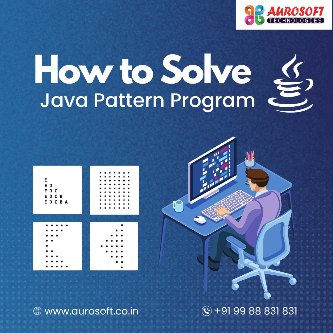 AurosoftTechno's tweet image. How to solve Java Pattern in Program
.
.
.
#java #howtosolve #javapattern #starpattern #javapatterns #numberpattern #howtoprint #starpatterns #javaprogramming