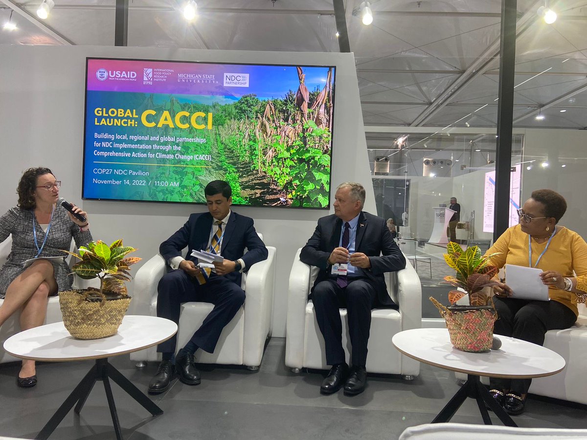 ⁦@USAID⁩ launched its global initiative #CACCI at the COP27 in Egypt ⁦⁦@IFPRI⁩ is providing technical support with other partners and leading the Asia and LAC regional efforts ⁦@ClaudiaRingler⁩