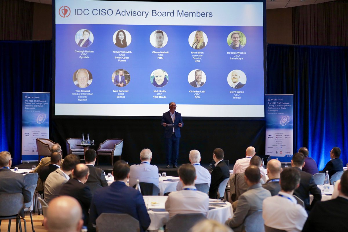 <a href="/tomtxt/">Thomas Meyer</a> opening #IDCCISO22 
Going to be a great day discussing key topics facing organisations such as #security, #cyber resilience and trust!