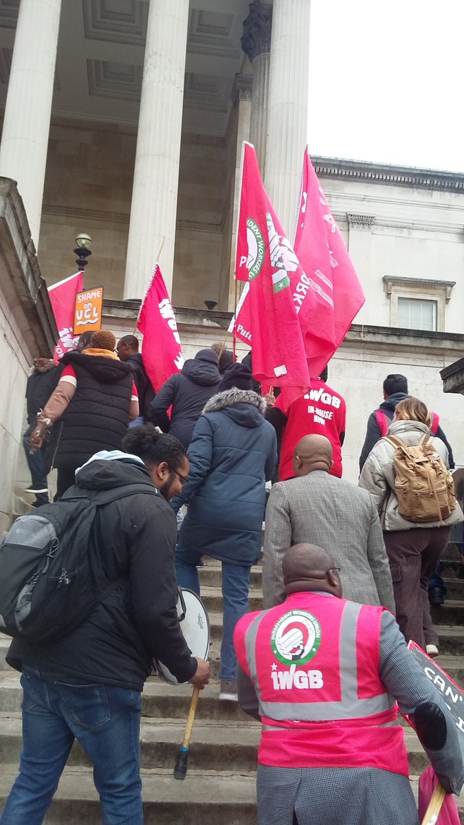 Our branch supporting porters on strike at UCL, really good picket with support from UCL cleaners too