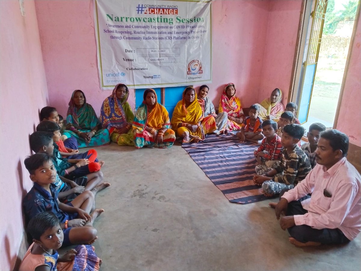 90_surabhi's tweet photo. Radio Surabhi organized a Narrowcasting at Khalamada  village of Tendabadi GP on "Routine Immunization"  #CommunityRadio  #communityradio4change  @YoungIndiaIN  @UNICEF @ShahAnsariLive @chillsugata @sidbshrestha @AndazAaronLive https://t.co/luZpSrkYkp