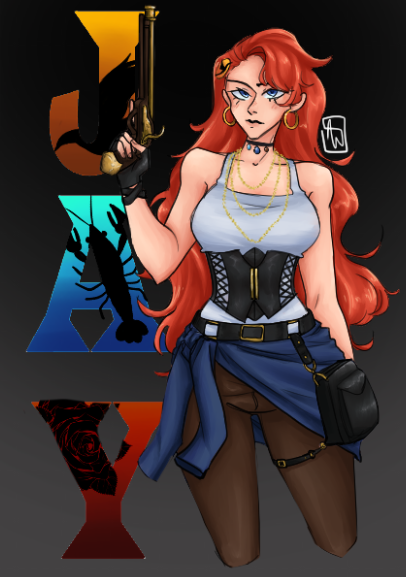 AyanoWinchester's tweet photo. LOVE THE NEW DESIGN FOR THE RIPTIDE PIRATES, ALSO GOT TO TEST OUT SOME NEW THINGS AND IM PRETTY HAPPY HOW IT TURNED OUT #jrwifanart #jrwiriptide #JRWI #riptidepirates https://t.co/KMyxFiY9u0