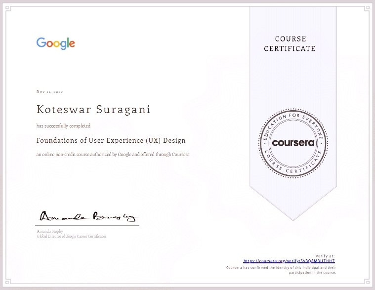 KotiUiUxDesigns's tweet photo. Hi, Connection I got my First Course certificate from Google Coursera. I have completed Foundation of User Experience(UX) Design From Google. I am Realy Very Exciting to share my experience with you all. Thank you google team 
https://t.co/KlreCBtKkW

https://t.co/3aIpyKy2Qf https://t.co/GKuIpUHnWw
