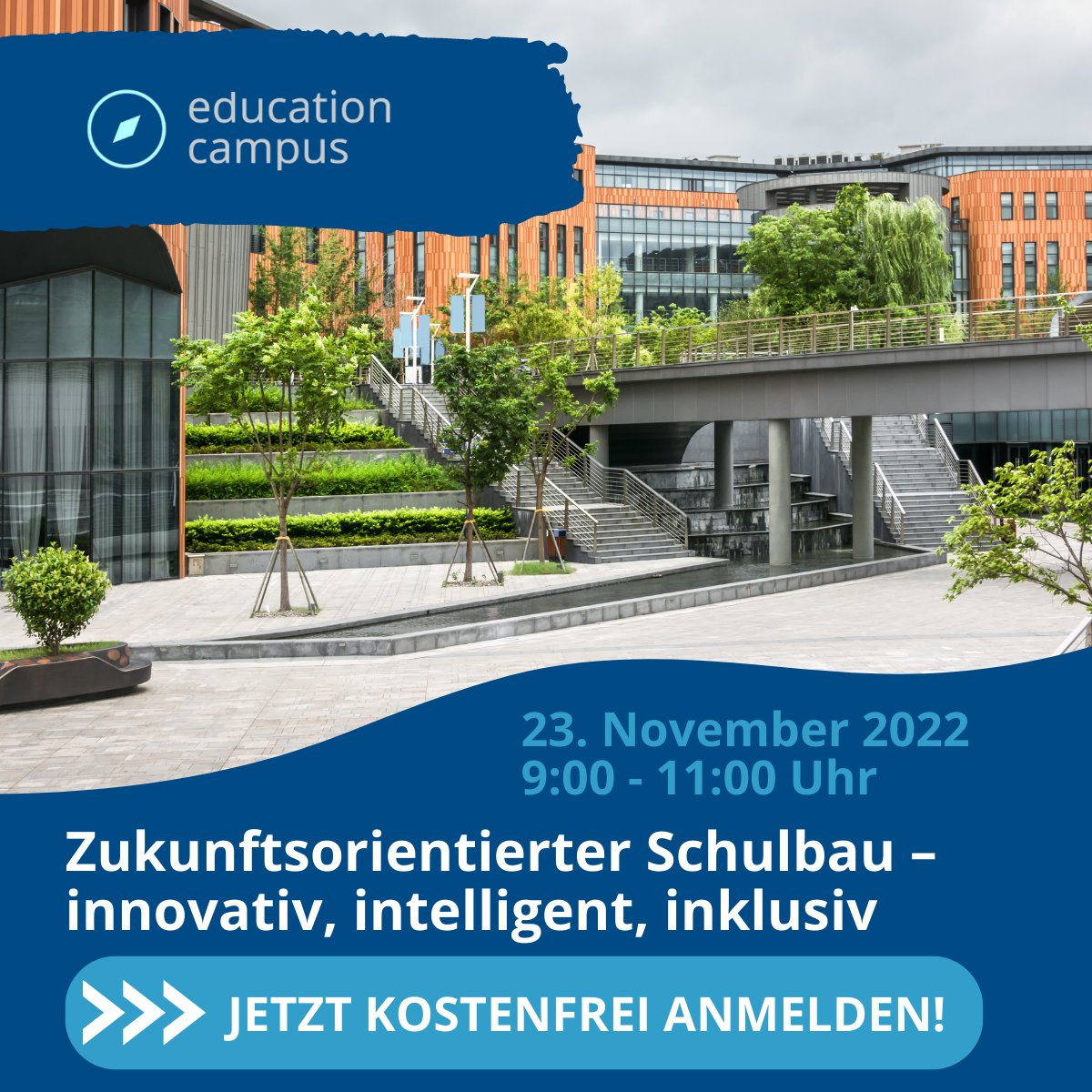 Wie sieht eigentlich das  Schulgebäude der Zukunft aus? Kennen Sie den Begriff Smart School Campus?  
Das alles klären wir am 23.11.22!
Hier kostenfrei anmelden: 
🔗education-campus.de/de/veranstaltu…
#educampus #twlz #smartschool