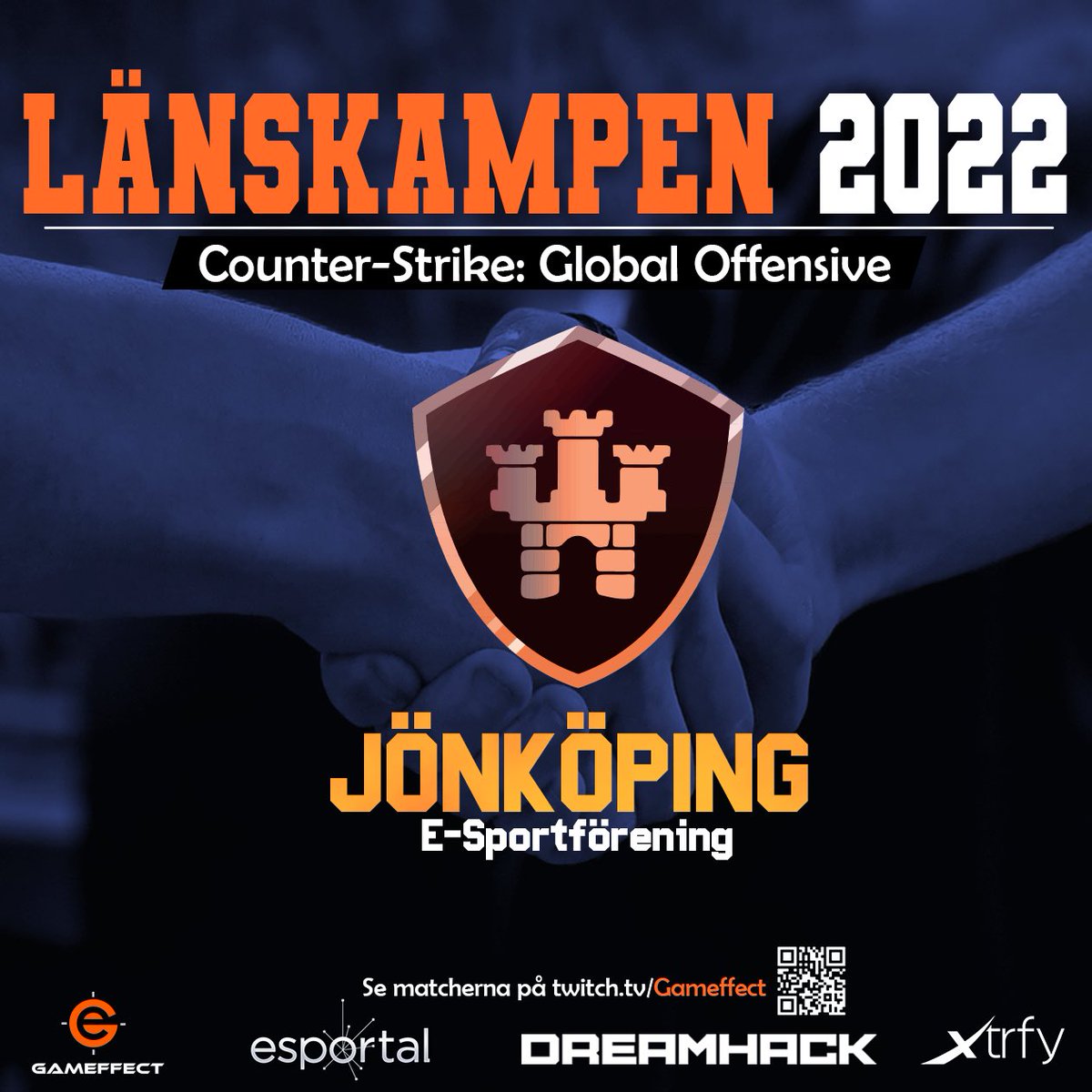 Den 12/11 hade vi final i länskampen mellan Halmstads E-sportförening, Jönköpings E-sportförening och Lidköpings E-sportcenter. Grymt bra jobbat från samtliga län, men grymmast var trots allt Jönköping som kammade hem segern! 🥳🔥🙌🏻 
Vi tackar våra samarbetspartners.