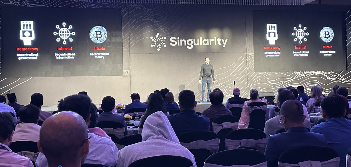 Just gave a talk in Bengaluru on the importance of financial freedom

Why we need to push back against centralized technology and political money

And why Bitcoin is a people’s revolution 🇮🇳 ✌️