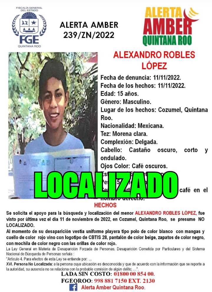 Comisión de Búsqueda Quintana Roo (@busqueda_qroo) on Twitter photo 