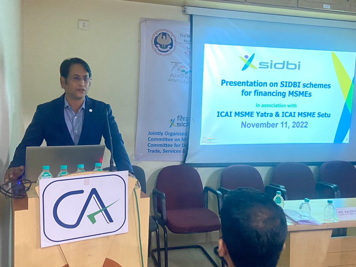 sidbiofficial's tweet image. The bus of #ICAIMSMEYatra reached Goa. The role of #SIDBI in developing #MSMEecosystem in the country, #Digitisation of #creditprocess and various #directcredit schemes were presented to existing #Entrepreneurs and #Aspiring entrepreneurs. 
#SIDBIMSME #DigitalBankingUnit #MSME