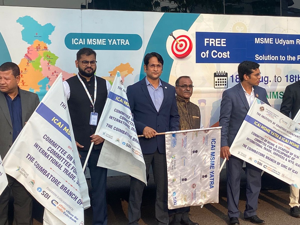sidbiofficial's tweet image. The bus of #ICAIMSMEYatra reached Goa. The role of #SIDBI in developing #MSMEecosystem in the country, #Digitisation of #creditprocess and various #directcredit schemes were presented to existing #Entrepreneurs and #Aspiring entrepreneurs. 
#SIDBIMSME #DigitalBankingUnit #MSME