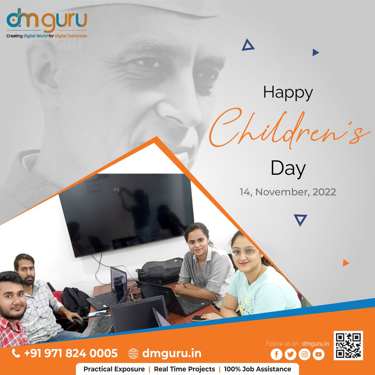 dmguru_training's tweet photo. Children’s day is not only for children, this occasion is for all of us. On this day let us all remember our sweet childhood memories and celebrate this beautiful day

#digitalmarketingtraining #dmguru #ChildrensDay #children #happychildrensday #Nehruji #chachanehru https://t.co/OX0dnf7CrK