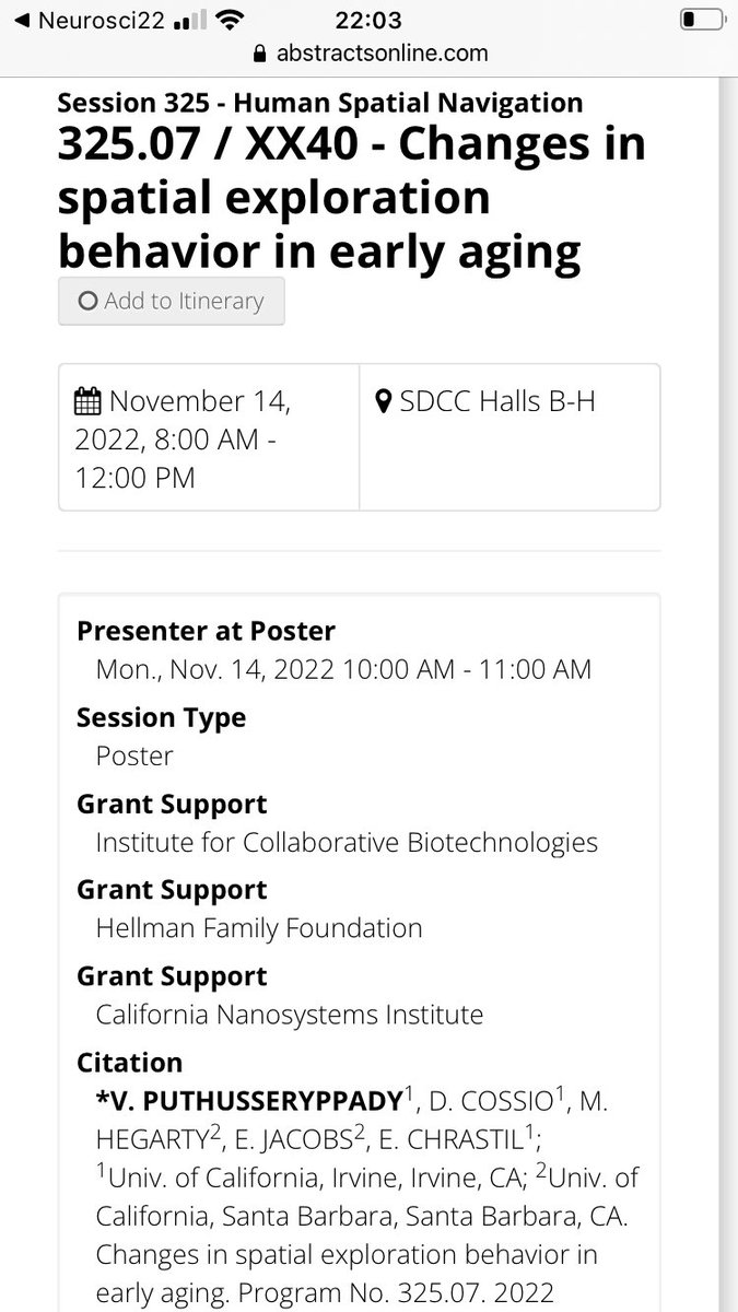 Vaisakh Puthusseryppady (@ppady_vaisakh) on Twitter photo Come check out my poster (and other work by my colleagues at the Chrastil lab) tomorrow at XX40! I’ll tell you all about how spatial exploration patterns change with age. <a href="/SfNtweets/">Society for Neuroscience (SfN)</a> #SfN22 Come check out my poster (and other work by my colleagues at the Chrastil lab) tomorrow at XX40! I’ll tell you all about how spatial exploration patterns change with age. <a href="/SfNtweets/">Society for Neuroscience (SfN)</a> #SfN22