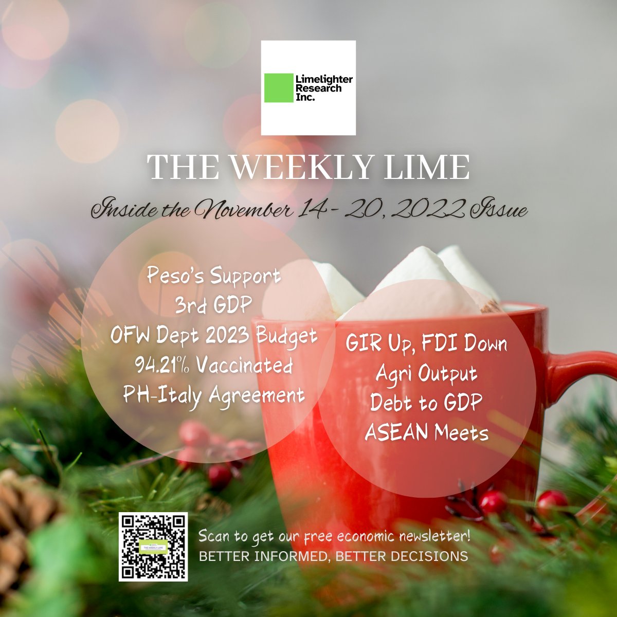 LimelighterPH's tweet photo. Noticed something different in the air lately? It's Amihan breezing its way to remind us to gear up for the Christmas season. 

Go dig up those decors &amp; leave it to the Weekly Lime for the essential updates. Subscribe: https://t.co/7Ivz120PHu

#MarketInsights #EconomicNewsletter https://t.co/75UaHNoYvd