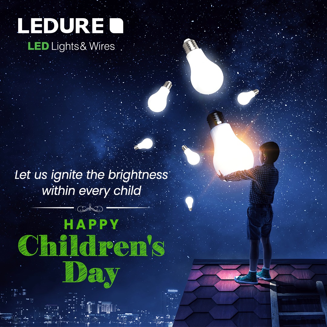 LEDURELIGHTINGS's tweet photo. Every time a child is saved from the dark side of life, every time one of us makes the effort to make a difference in a child’s life, we add light and healing to our own lives.
Happy children's day!
#Childrensday #LedureLED #Ledurelights #T20match #Light #Brightness https://t.co/yFlNBvZ6BR