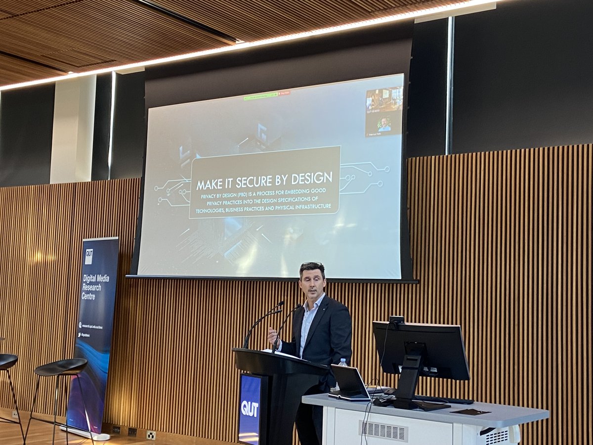 Many thanks to Queensland's Privacy Commissioner, Paxton Booth, for providing the closing address for the #QUTwhere symposium on the importance of #privacybydesign and to @_FrontierSI_ and @qutdmrc for their support 🙏 @QUT @QUTdesign @UrbanInf research.qut.edu.au/geoprivacy/whe……