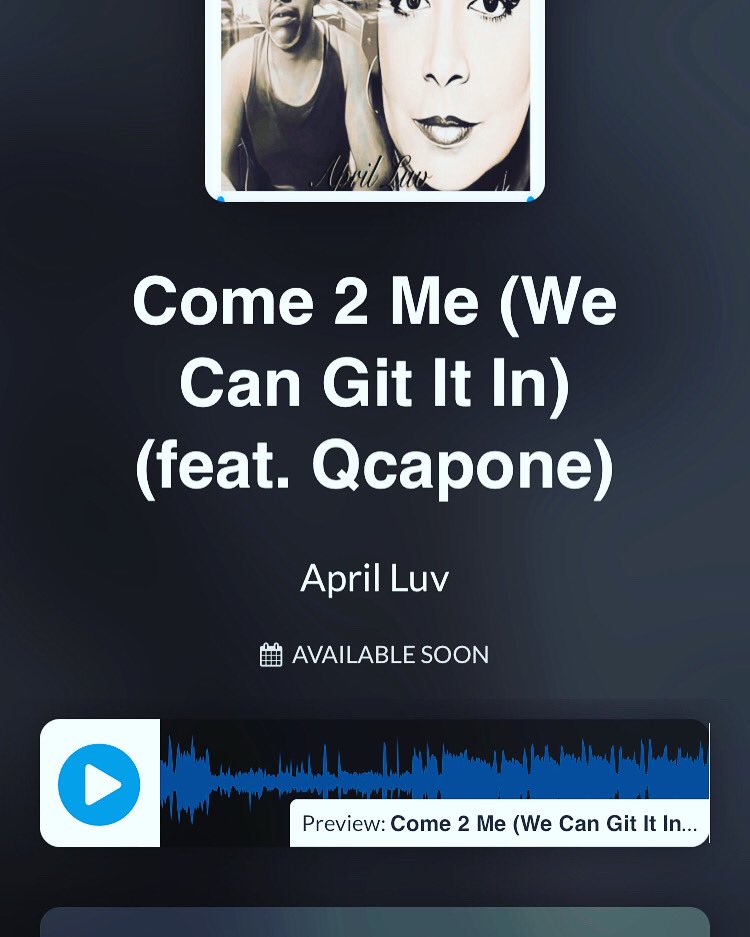 #SouthSquadEntertainment #ArtistFamily #AprilLuv #Single “Come 2 Me”(We Can Git it In)
(ft.Qcapone)Now Available On@Soundcloud(#Purchase & #Download)@audiomack & @entsquad31.net(#Purchase & #Download(Website)