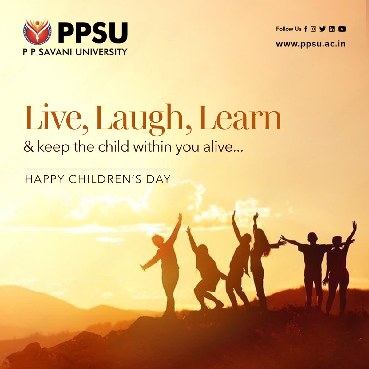 PPSavaniUni's tweet photo. #PPSU #PPSavaniUniversity 
#Happy #ChildrensDay #HappyChildrensDay
#HappyChildrensDay2022 
#Explore #Experience #Empower https://t.co/4xS5fiNtgz