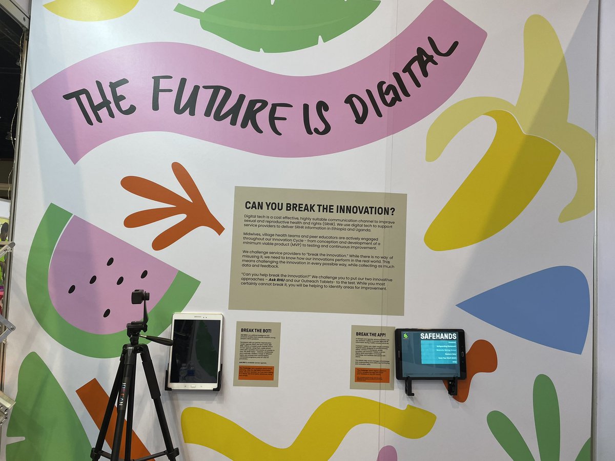 RHUganda's tweet photo. Using Digital Technology for Sexual and Reproductive Health— Join us @SafeHands_ booth 91 in the exhibition hall @ICFP2022 and experience how young people are using digital technology to accelerate access to sexual reproductive health.

#WeAreRHU https://t.co/O68oFkLTsW