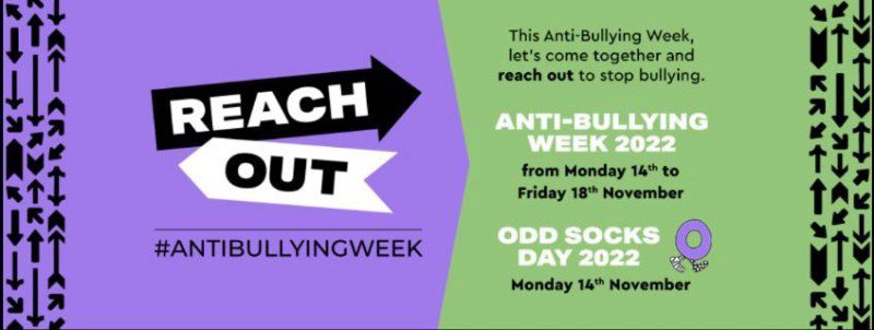 Don’t forgot it’s to wear ODD SOCKS today to launch Anti- Bullying Week in school. 🧦 #OddSocksDay Have a listen to the official song the children will be learning this week 🎶 youtu.be/NNR2eyOzLKw