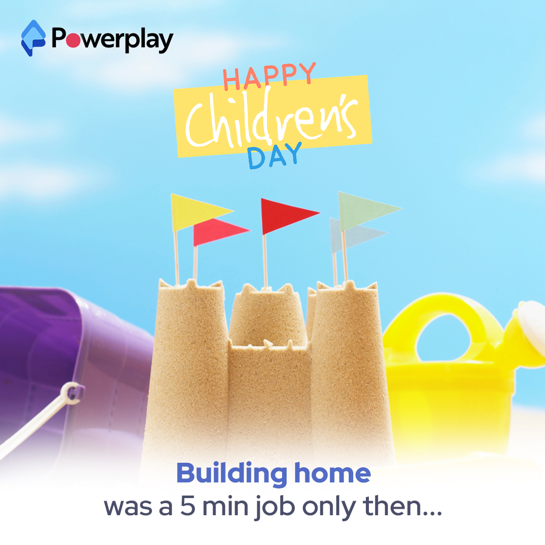 To the times when everything was simple, even building homes!
Happy #ChildrensDay 

#powerplayapp #ChildrensDay2022