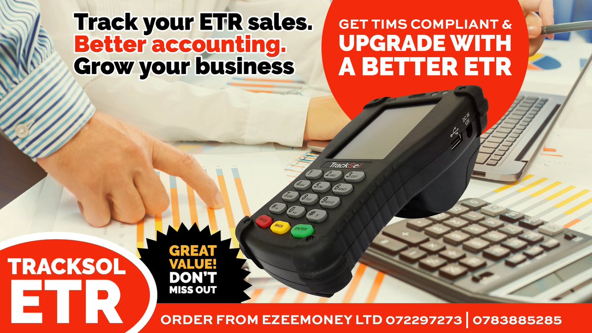 TracksolTIMS's tweet photo. @KRACare 🚨ETR Deal poa sana🚨
New model ✅

TrackSol ni realtime ETR inakusaidia kutrack sales zako na kurahisisha accounting yako.

Cheki 📹 https://t.co/GFTJoysT0t

📦 Order 👉🏾 https://t.co/CeW7A4ozFs

🛵 Delivering countrywide 💨

☎️ 0722972738 or 0783885285

#KRAnaTIMS
#ETRupgrade https://t.co/0fTGH6y9aQ